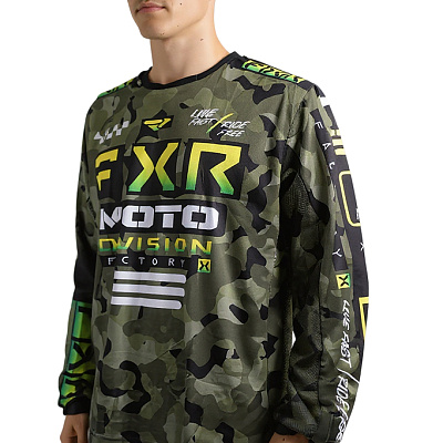 Джерси/футболка для мотокросса FXR №2 (XL) black/yellow