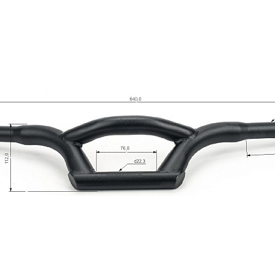 Руль вело GW-05022-28L черный