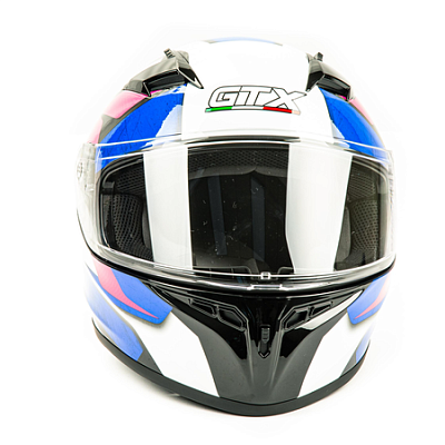 Шлем мото интеграл GTX 578 №3 (L) BLACK/PINK BLUE WHITE