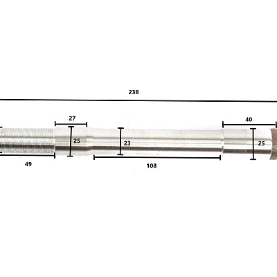 Вал рулевой TTR250 M22×50mm×232mm