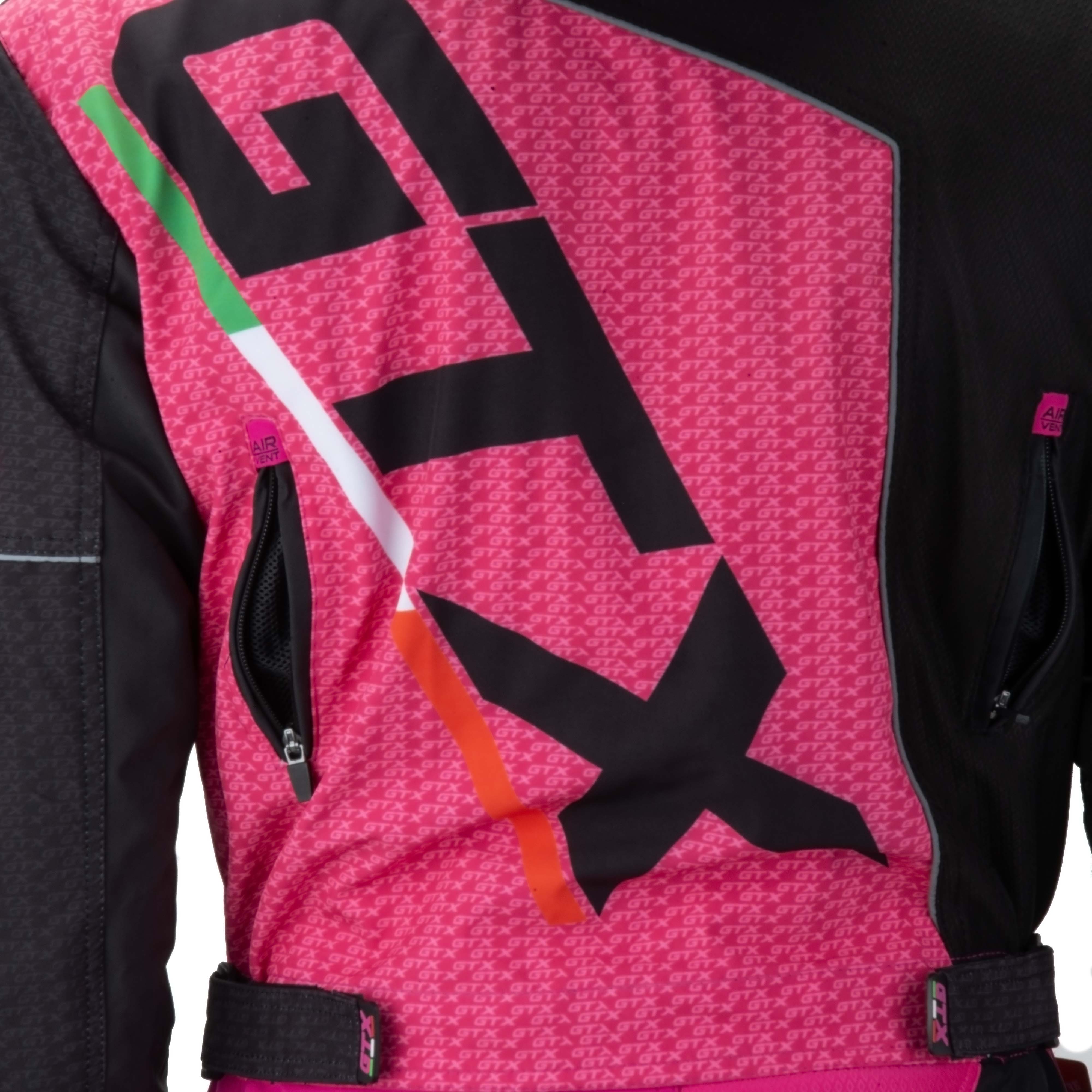 Комбинезон для снегохода (женский) GTX №5 black-pink (текстиль) (S)