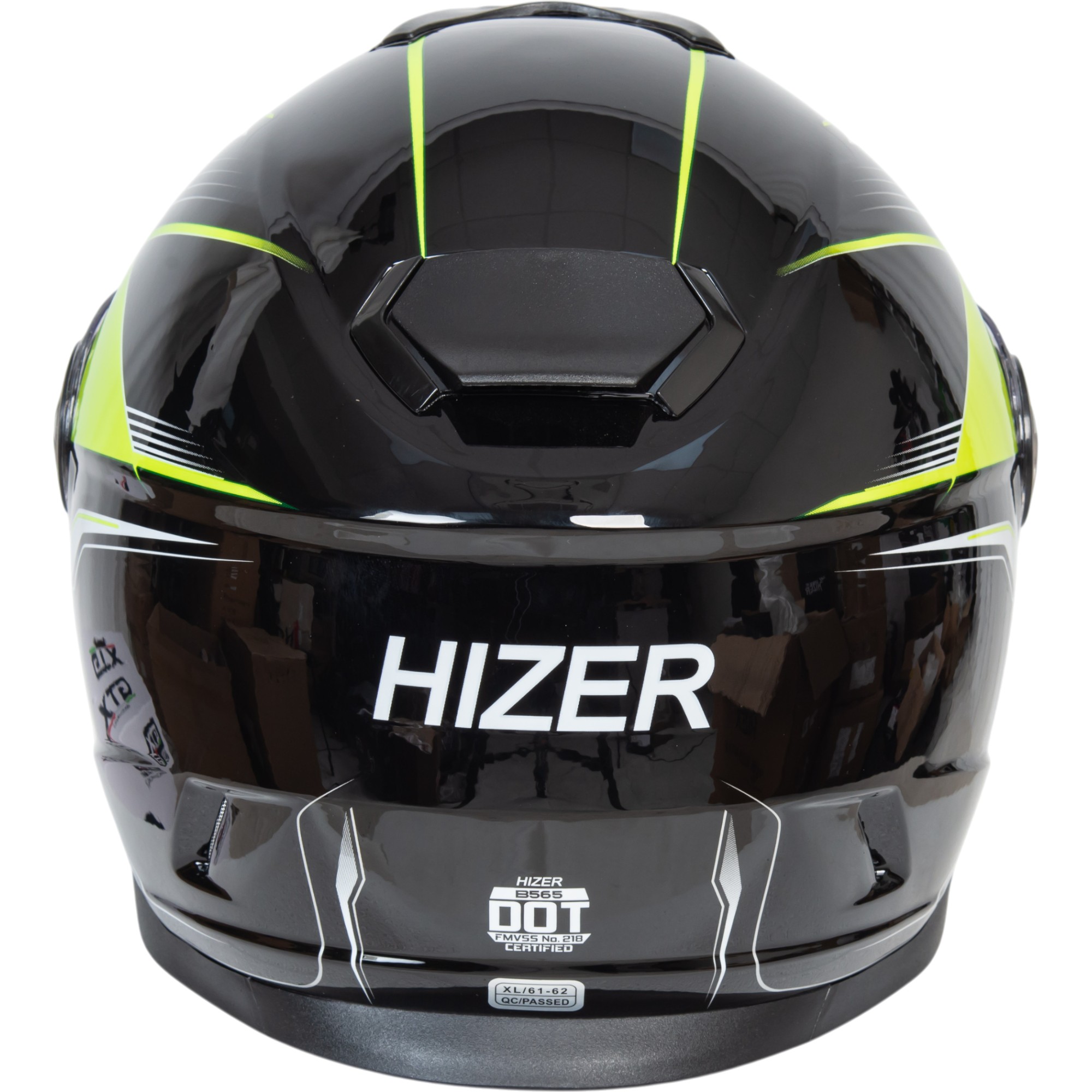 Шлем мото интеграл HIZER B565 №3 (S)  black/yellow