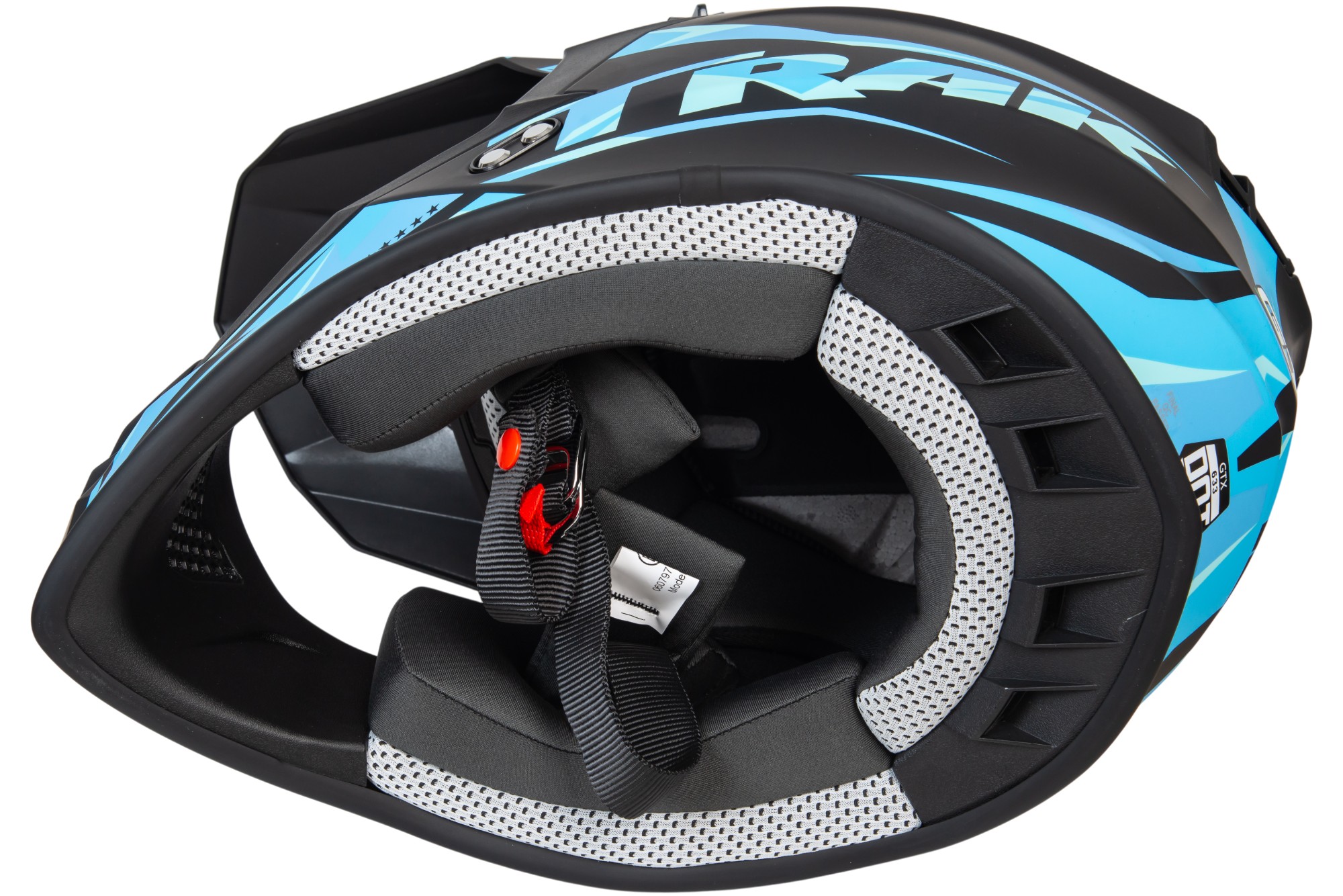 Шлем мото кроссовый GTX 633 №4 (L) BLACK/BLUE