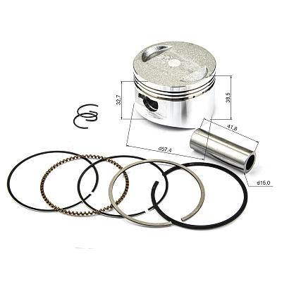 Поршень в сборе 157QMJ 150см3 d=57.4mmX-TECH