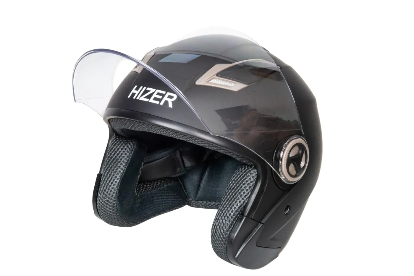 Шлем мото открытый HIZER 226 (S) matte-black