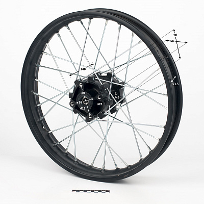 Обод задний 18" KAYO T2 кросс (с 2014 года) (2,15-R18 d=15) (4х90х58/4х80х58, звезда/диск)
