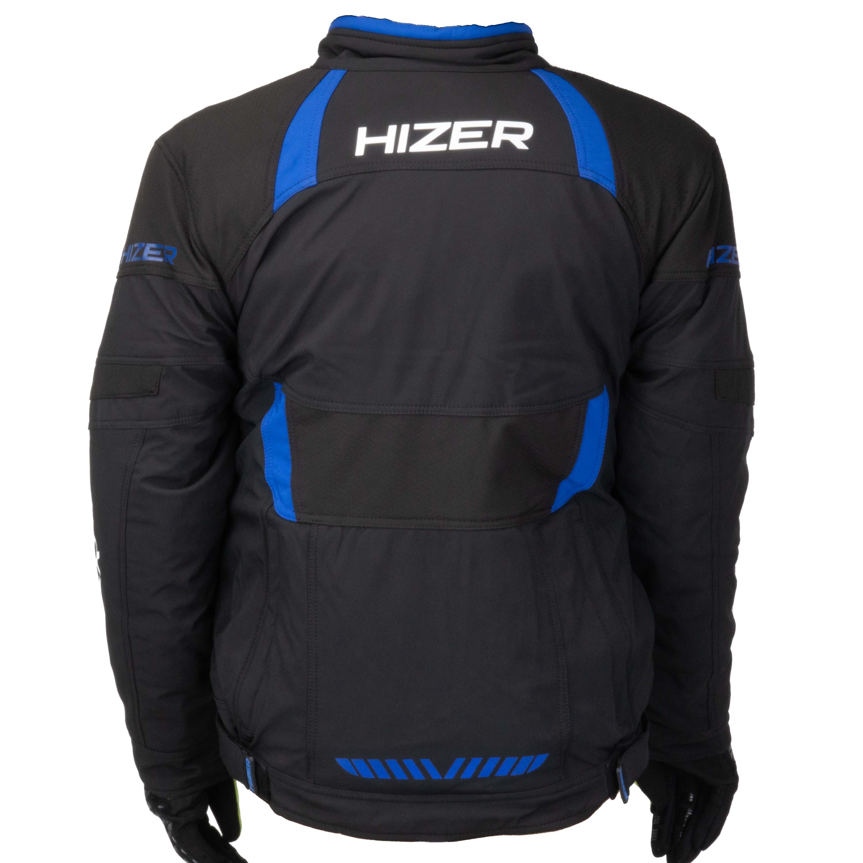 Куртка для снегохода HIZER №2 black-blue (текстиль) (S)