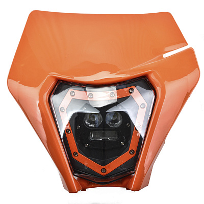 Фара в сборе №1 (KTM) оранжевая