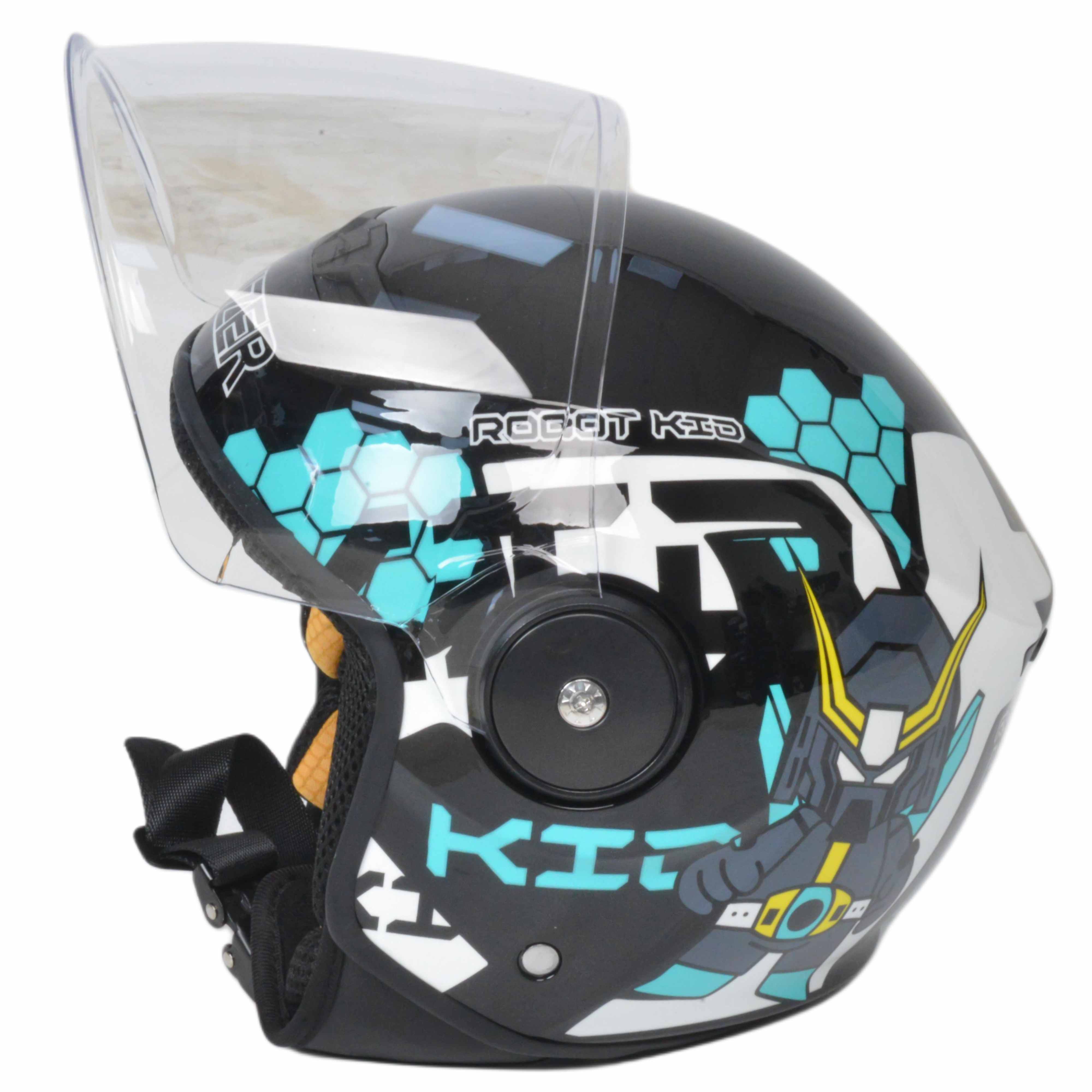 Шлем мото открытый HIZER J511 №2 blue/black (M) детский