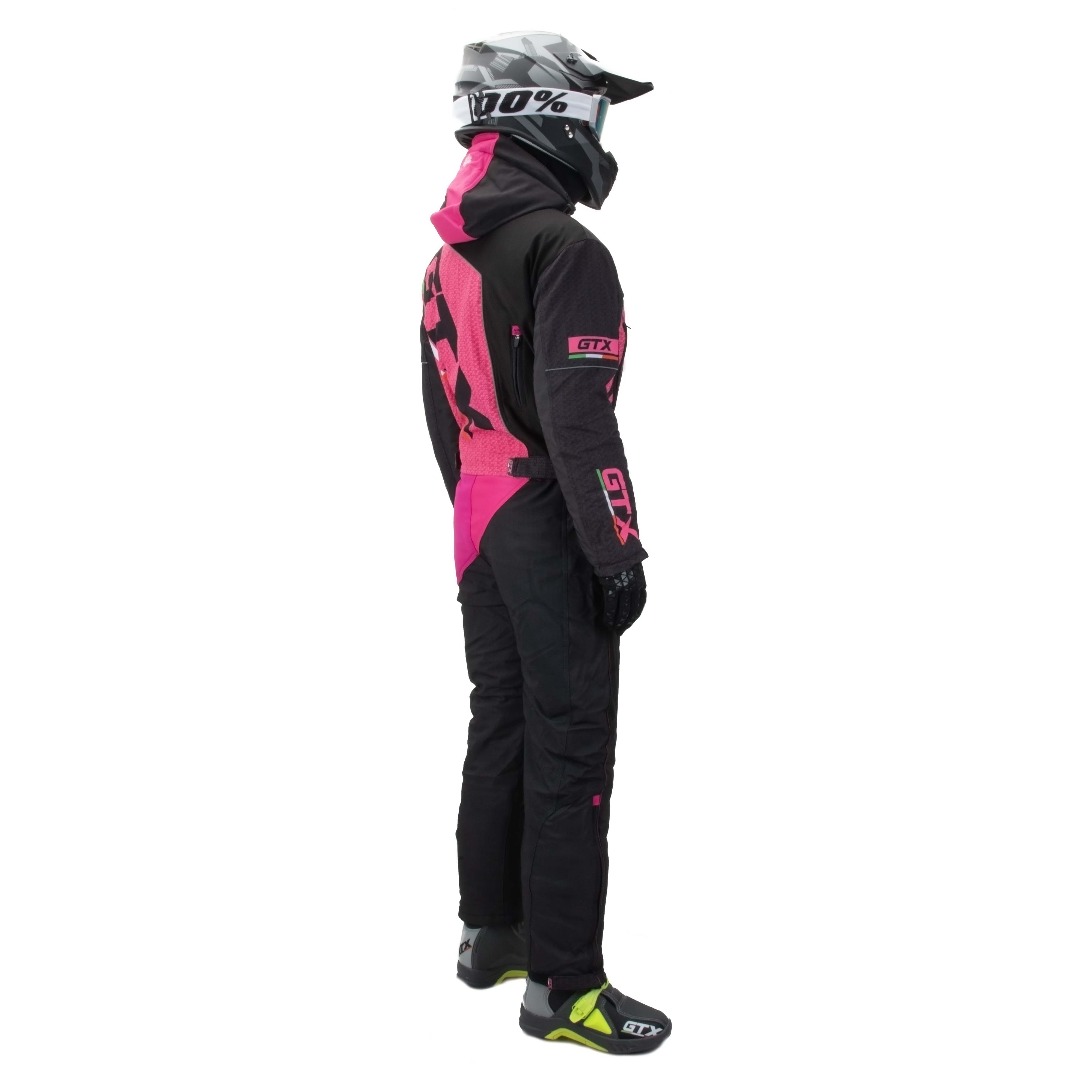 Комбинезон для снегохода (женский) GTX №5 black-pink (текстиль) (S)