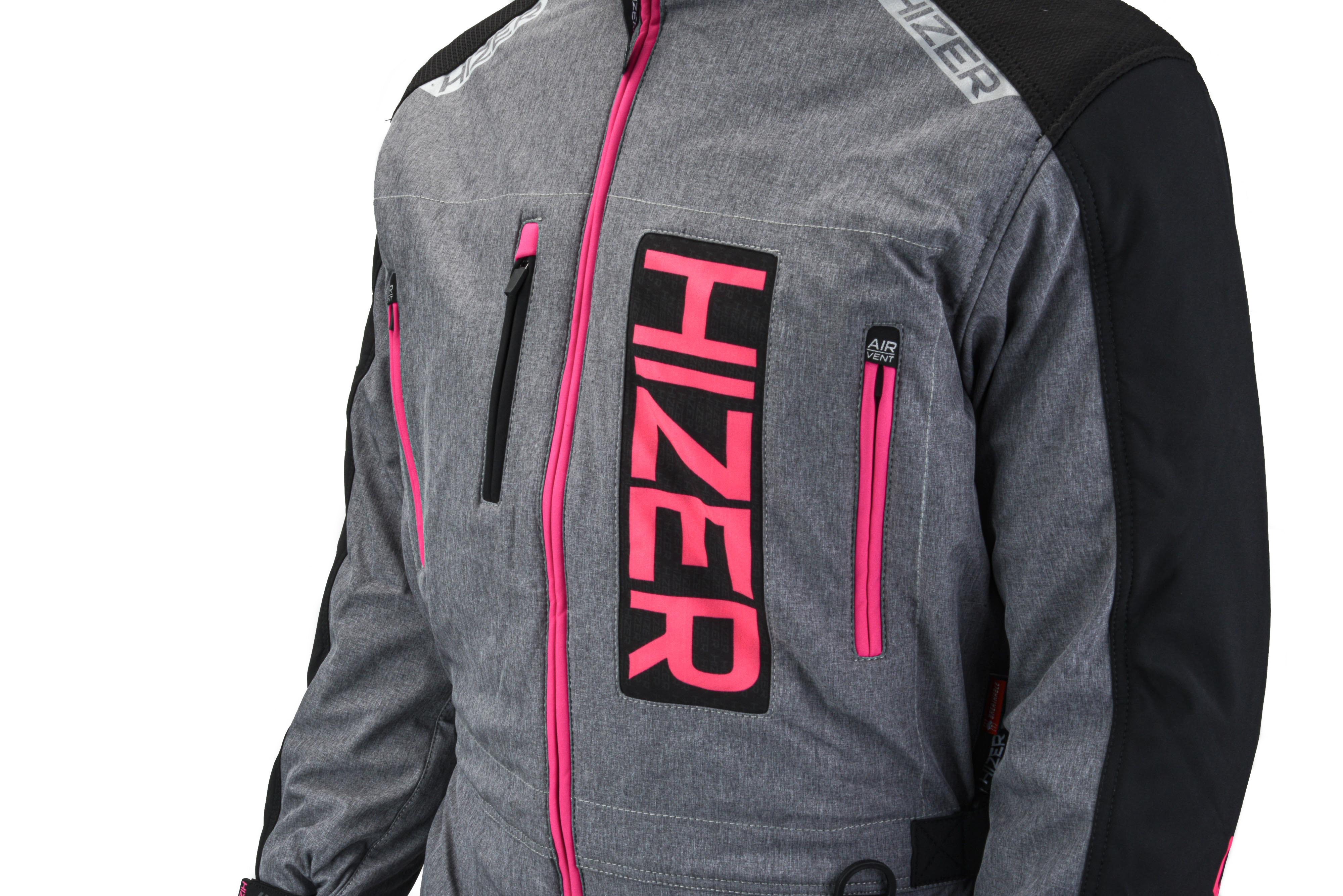 Комбинезон для снегохода (женский) HIZER №4 black-gray (текстиль) (S)