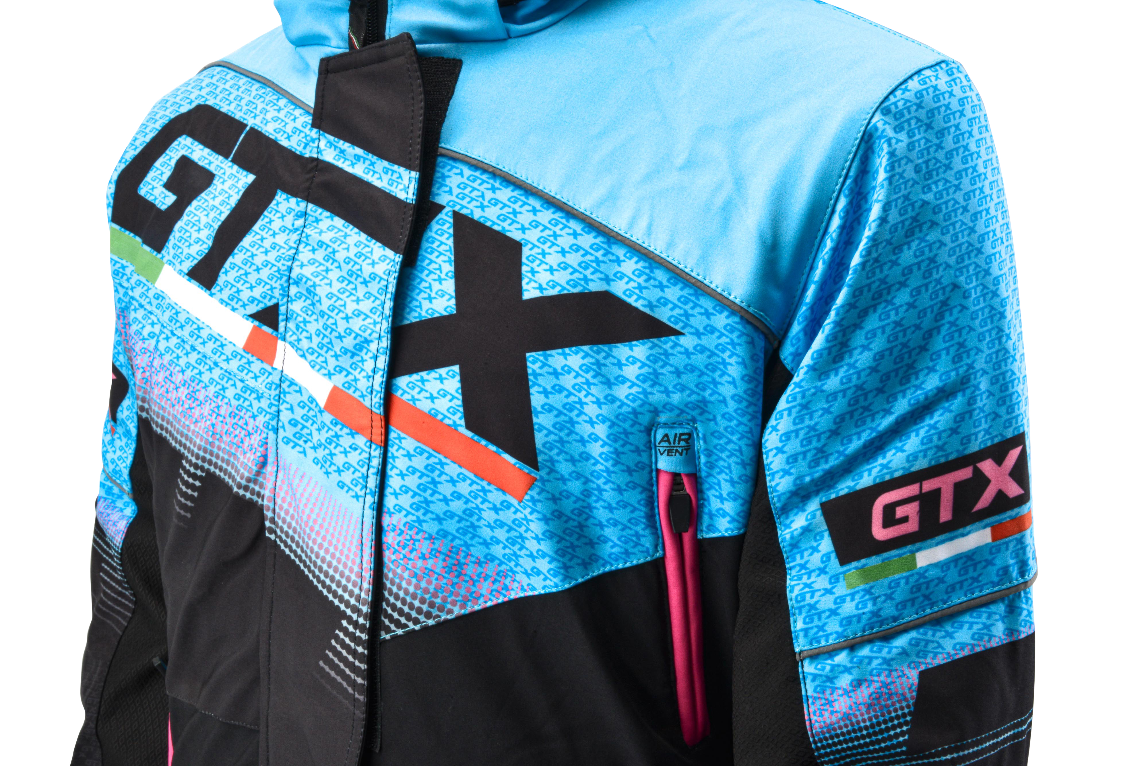 Куртка для снегохода (женская) GTX №3 black-blue (текстиль) (XL)
