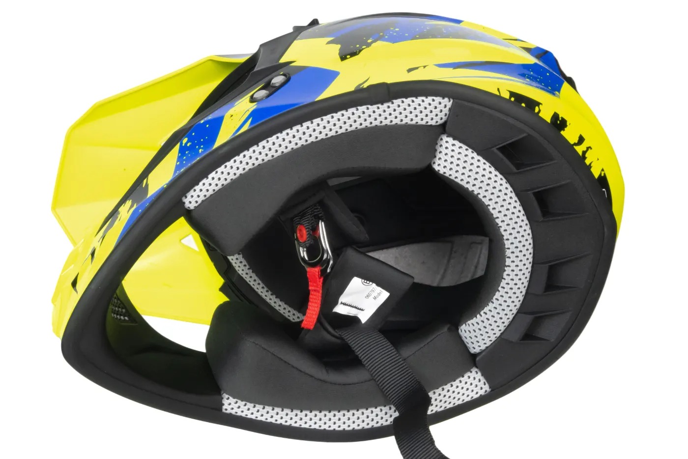 Шлем мото кроссовый GTX 633 №1 (XL) FLUO YELLOW/BLUE BLACK