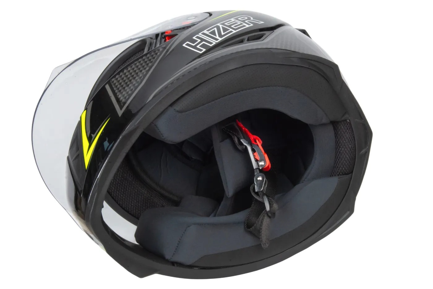 Шлем мото интеграл HIZER J5311 №1 (M)  black/lemon