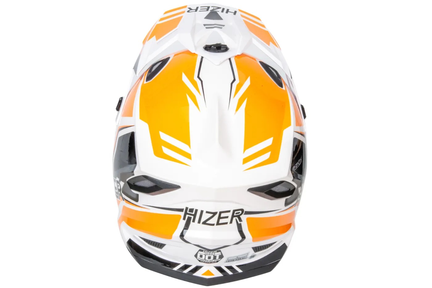 Шлем мото кроссовый HIZER J6801 №7 (XL)  neon yellow 