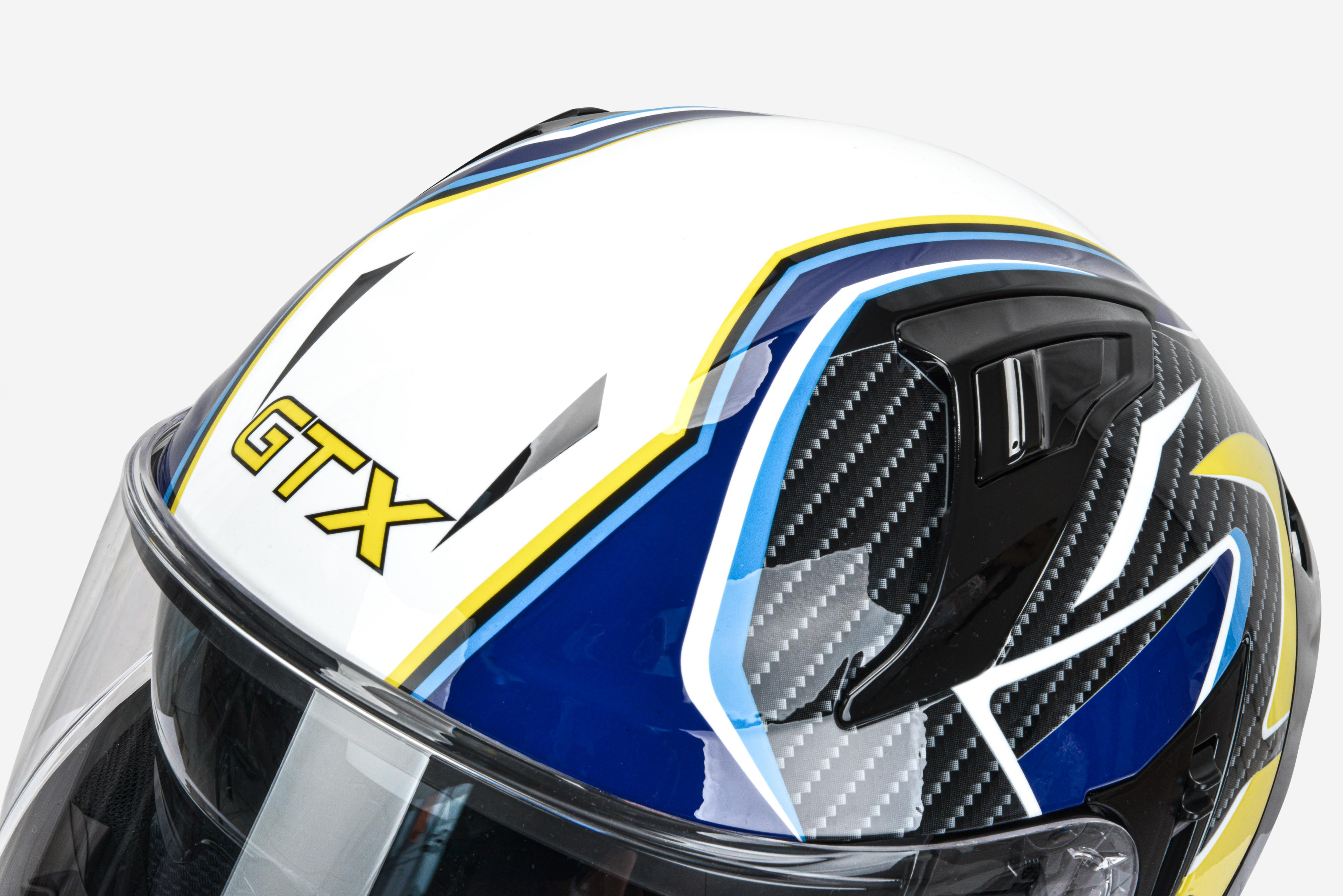 Шлем мото интеграл GTX 910SV №1 (M) BLUE-WHITE
