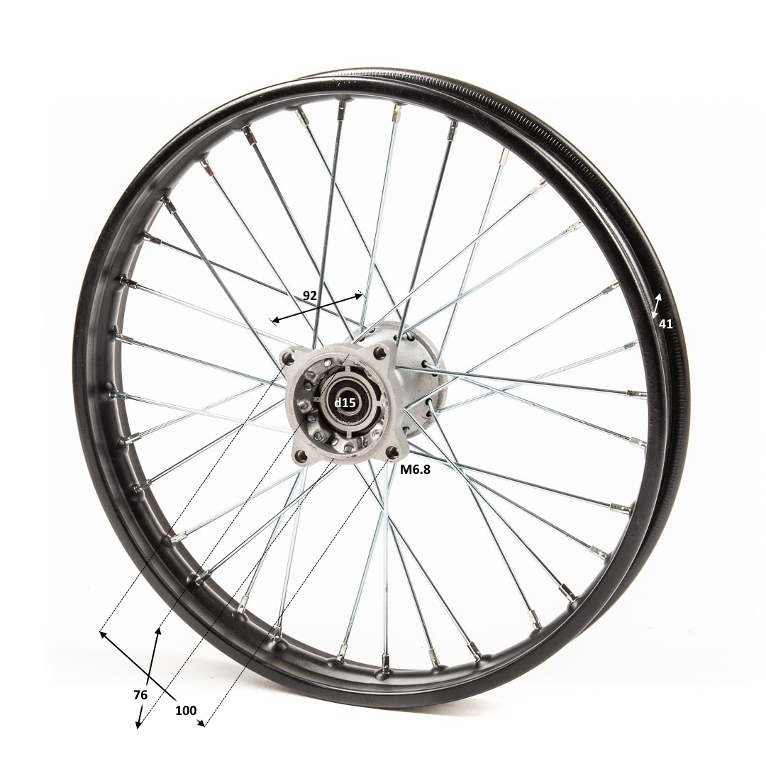 Обод передний 17" (1,60-R17 d=15mm) сталь/черный