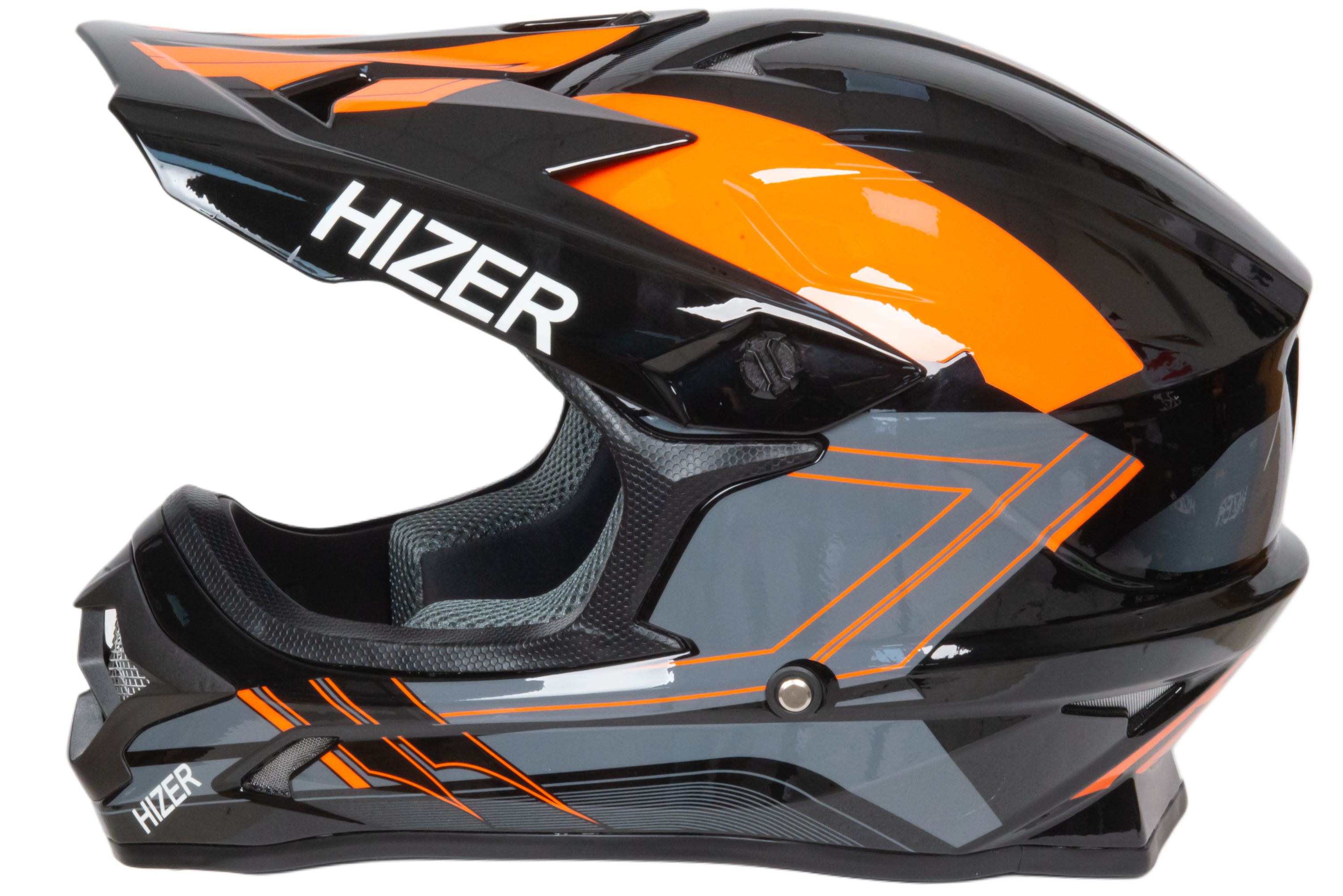 Шлем мото кроссовый HIZER J6805 №5 (S) orange