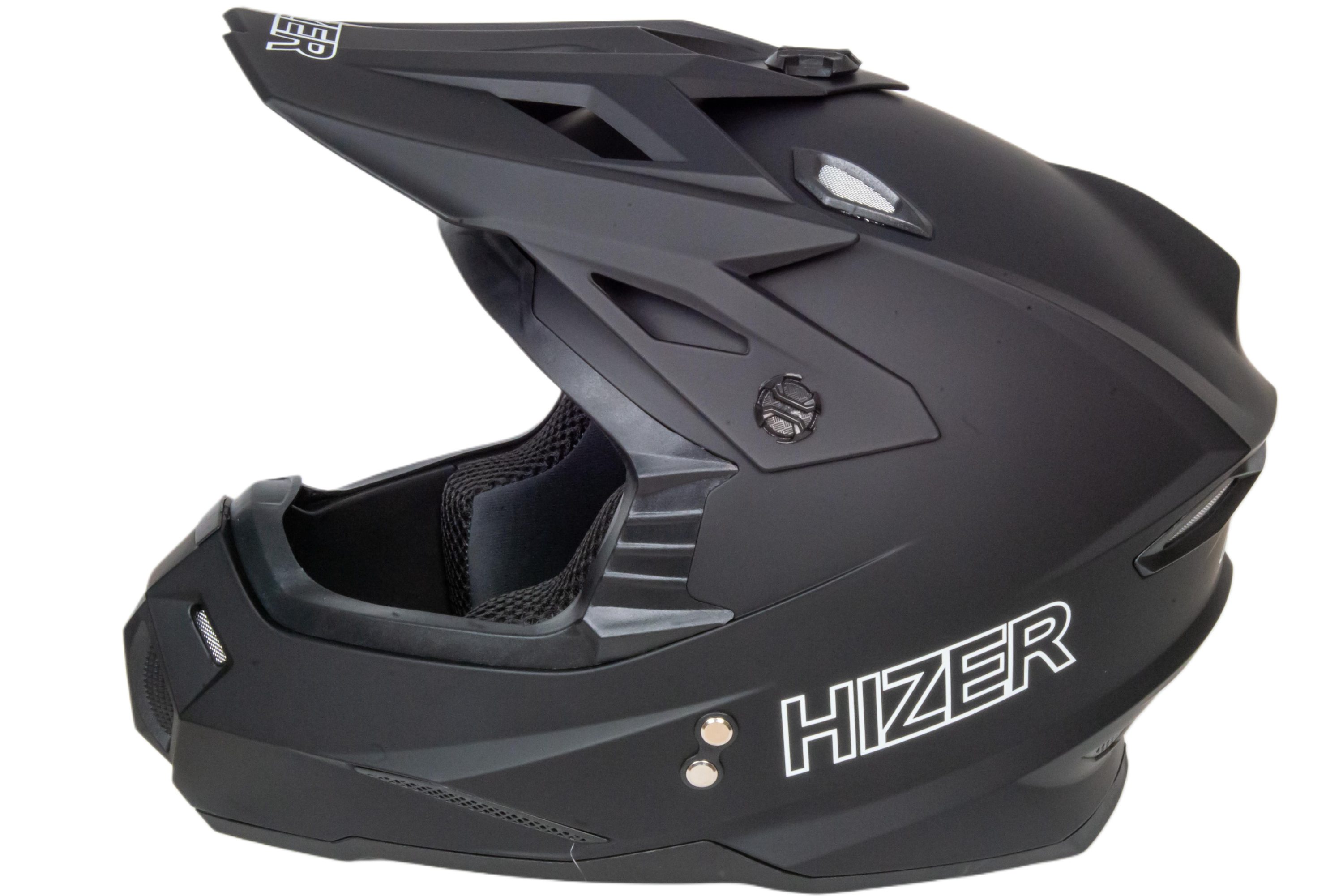 Шлем мото кроссовый HIZER J6801 №3 (S) matt black