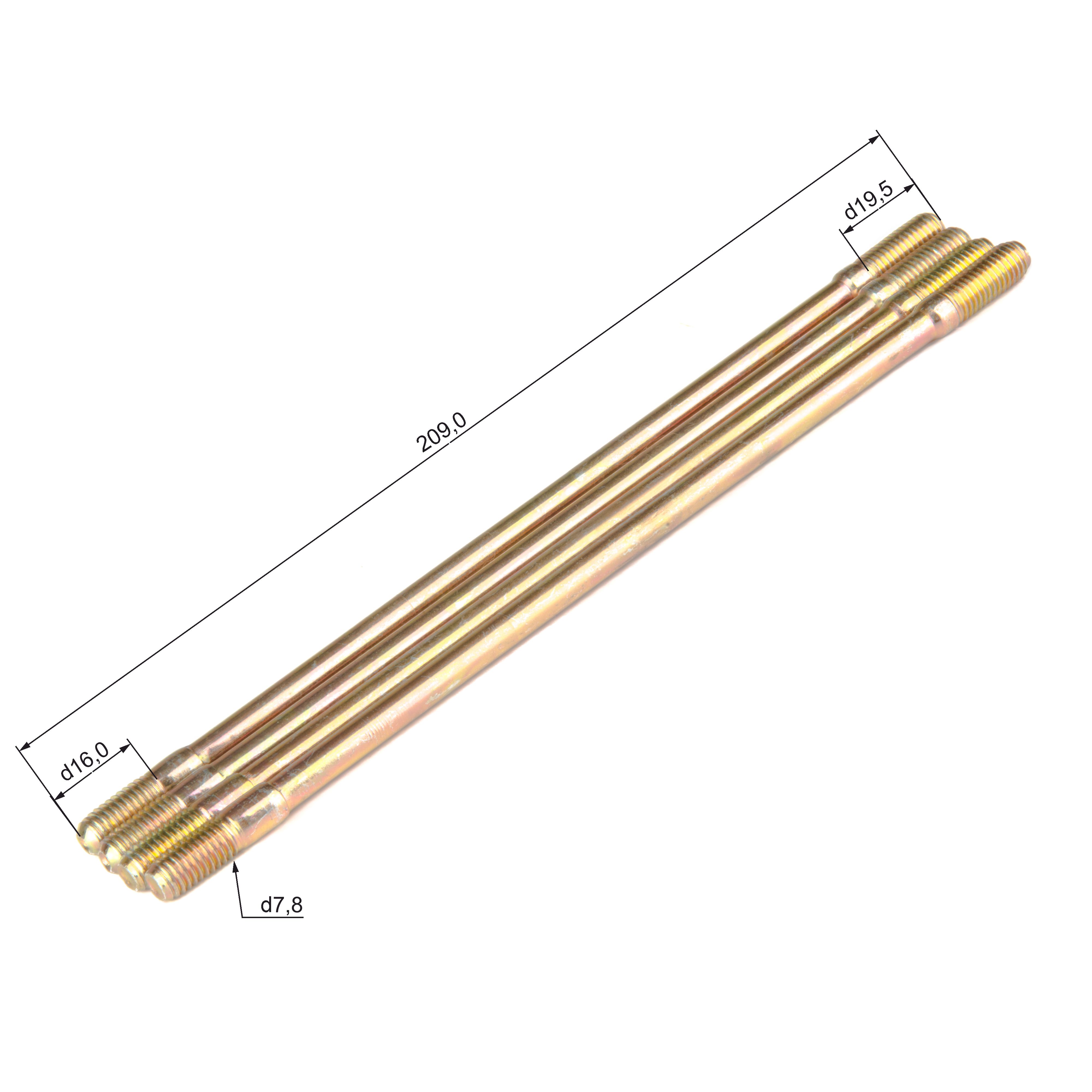 Шпилька цилиндро поршневой группы ( ЦПГ ) 161QMK-B2 200см3 (компл.=4шт) с реверсом