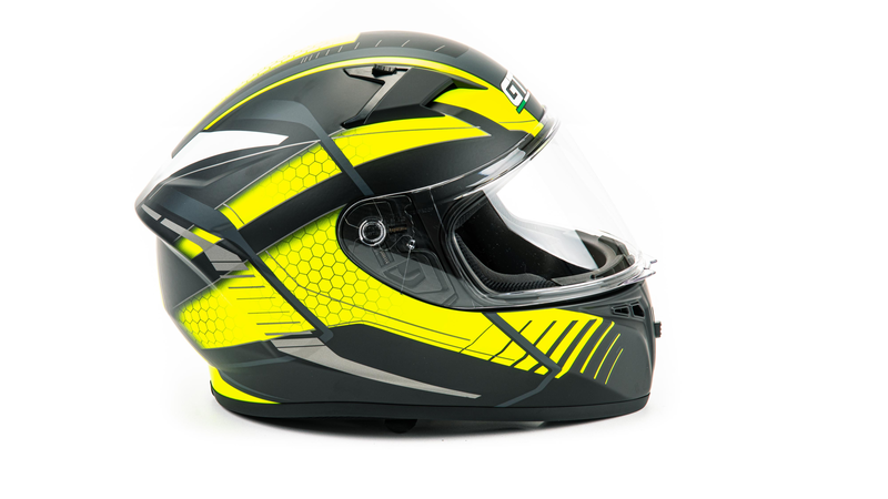 Шлем мото интеграл GTX 578 №1 (L) BLACK/YELLOW GREY