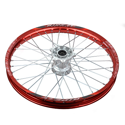 Обод передний 21" (1,60-R21 d=15mm) алюминий/красный XR250