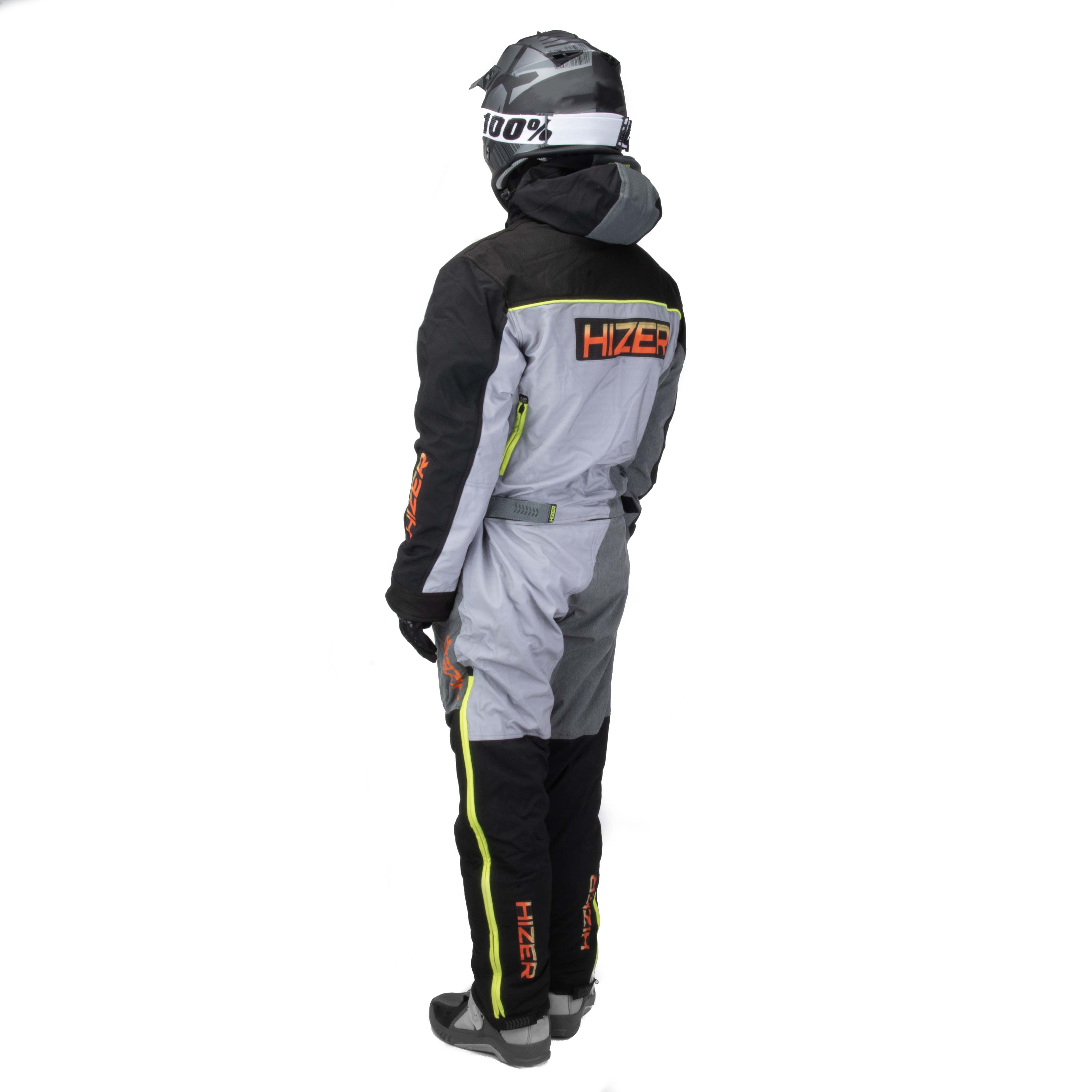 Комбинезон для снегохода HIZER №3 black-gray (текстиль) (XL)