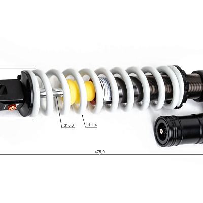 Амортизатор L=475 центральный №1 XR250 с бачком