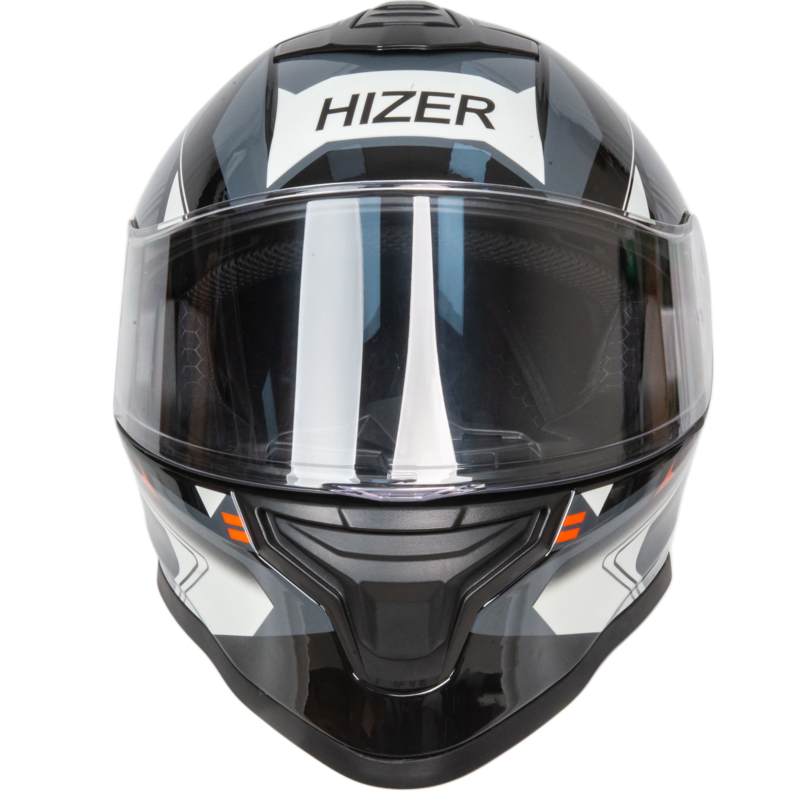 Шлем мото интеграл HIZER J5325 №3 (L) orange