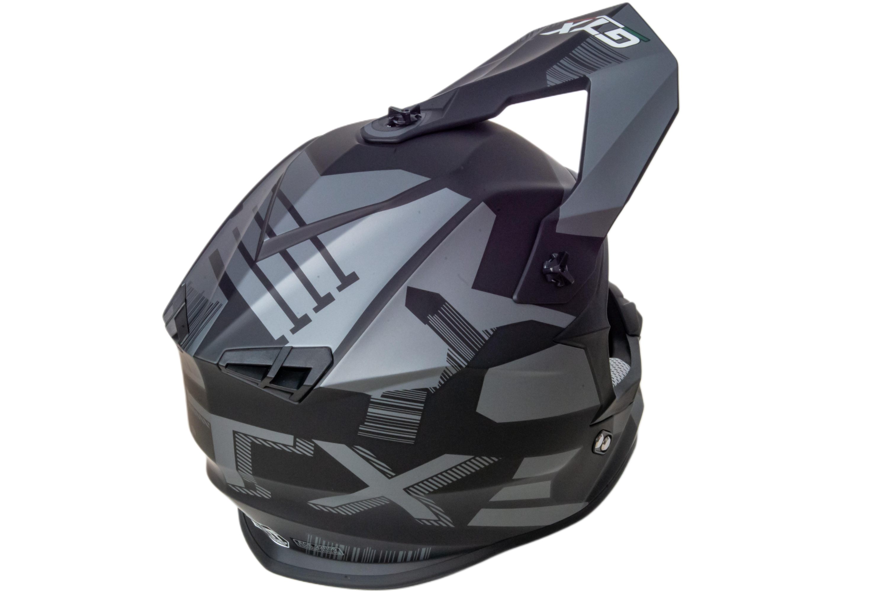 Шлем мото кроссовый GTX 633 №7 (XL) BLACK/GREY