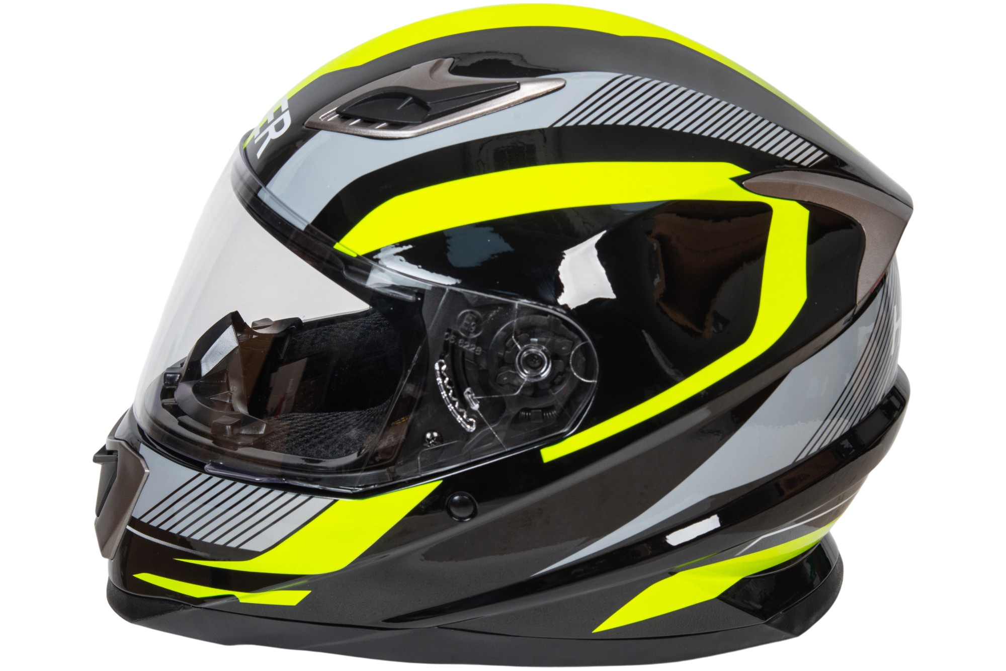 Шлем мото интеграл HIZER B562 №1 (L)  black/yellow
