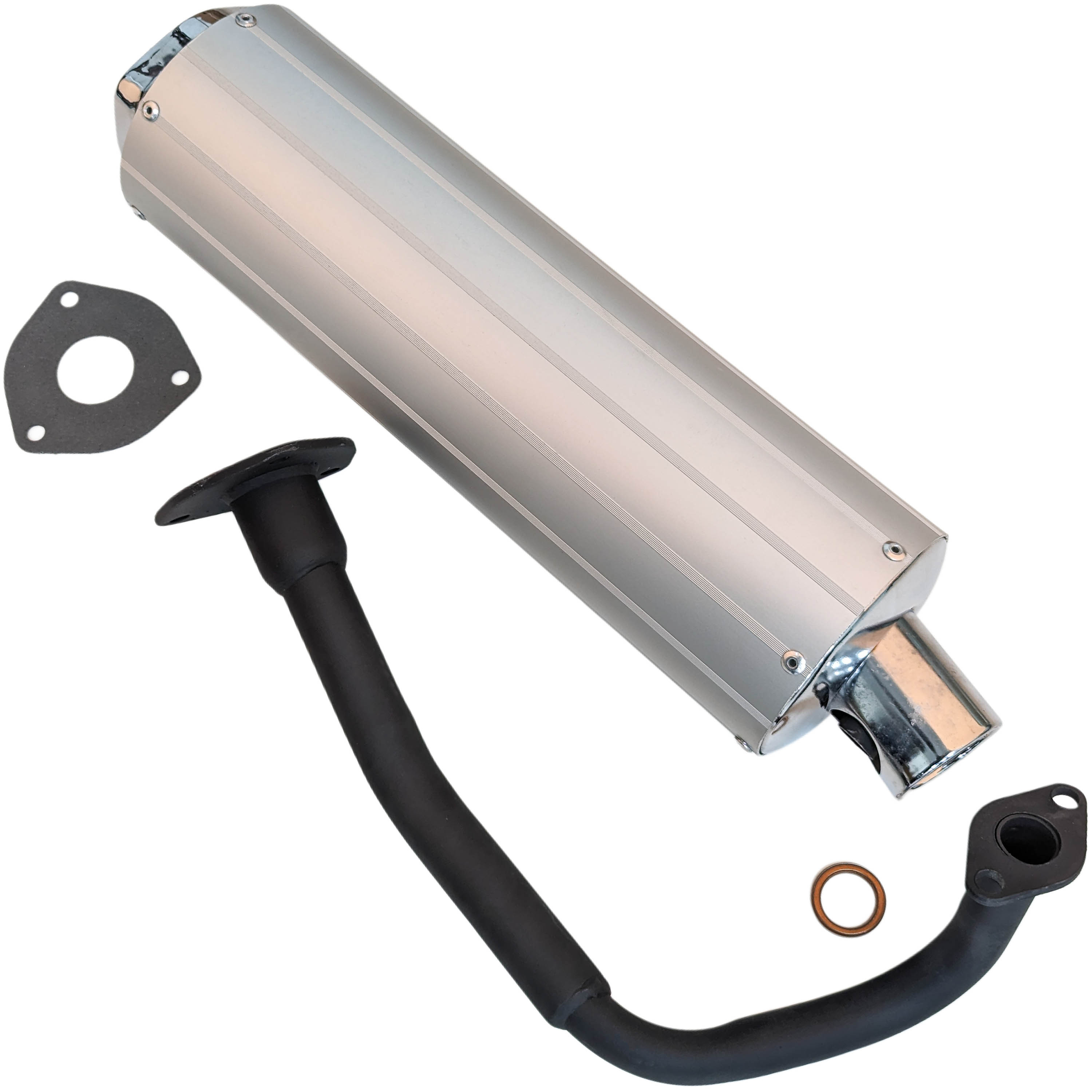 Глушитель (12") с коленом 139QMB 50/80см3