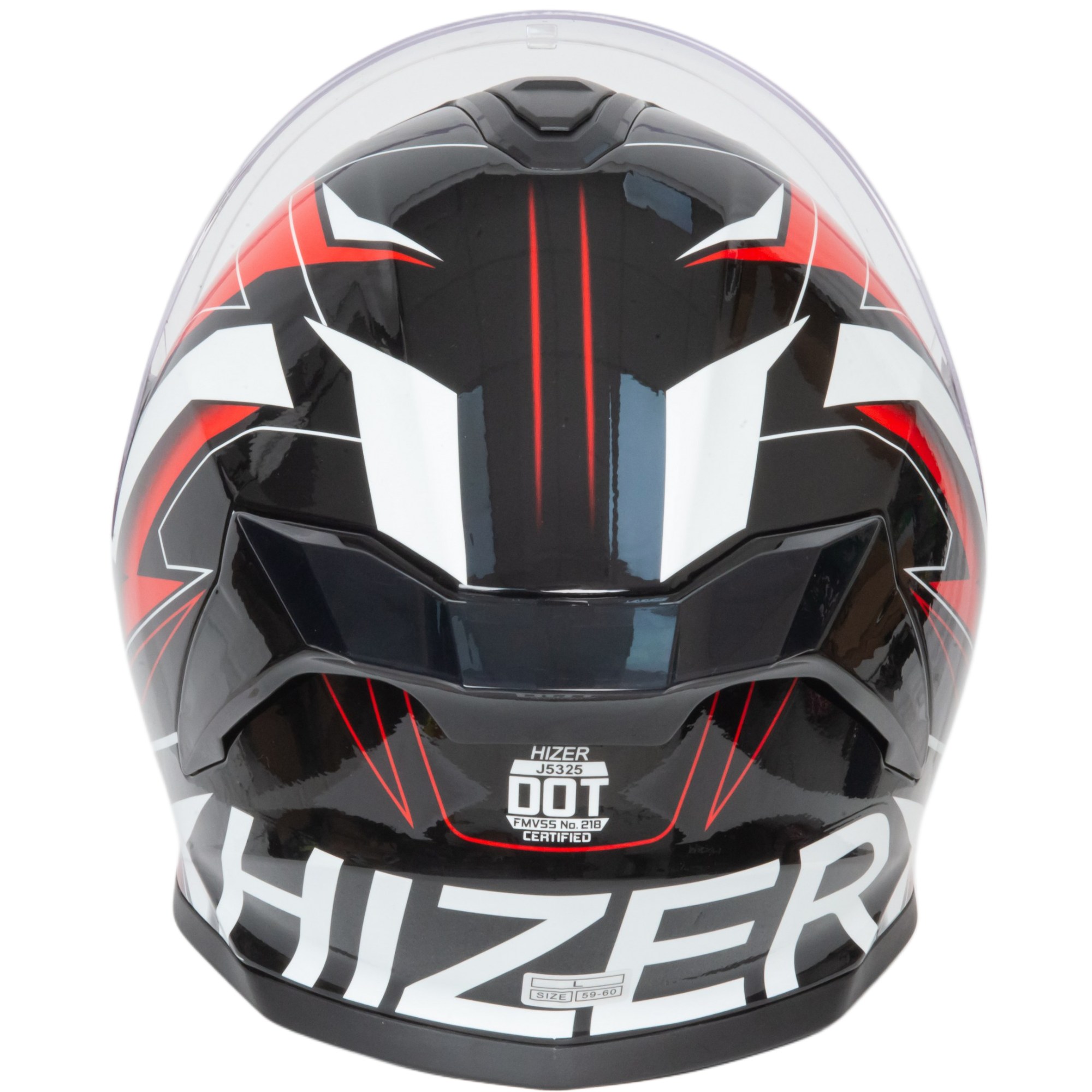 Шлем мото интеграл HIZER J5325 №2 (M) red