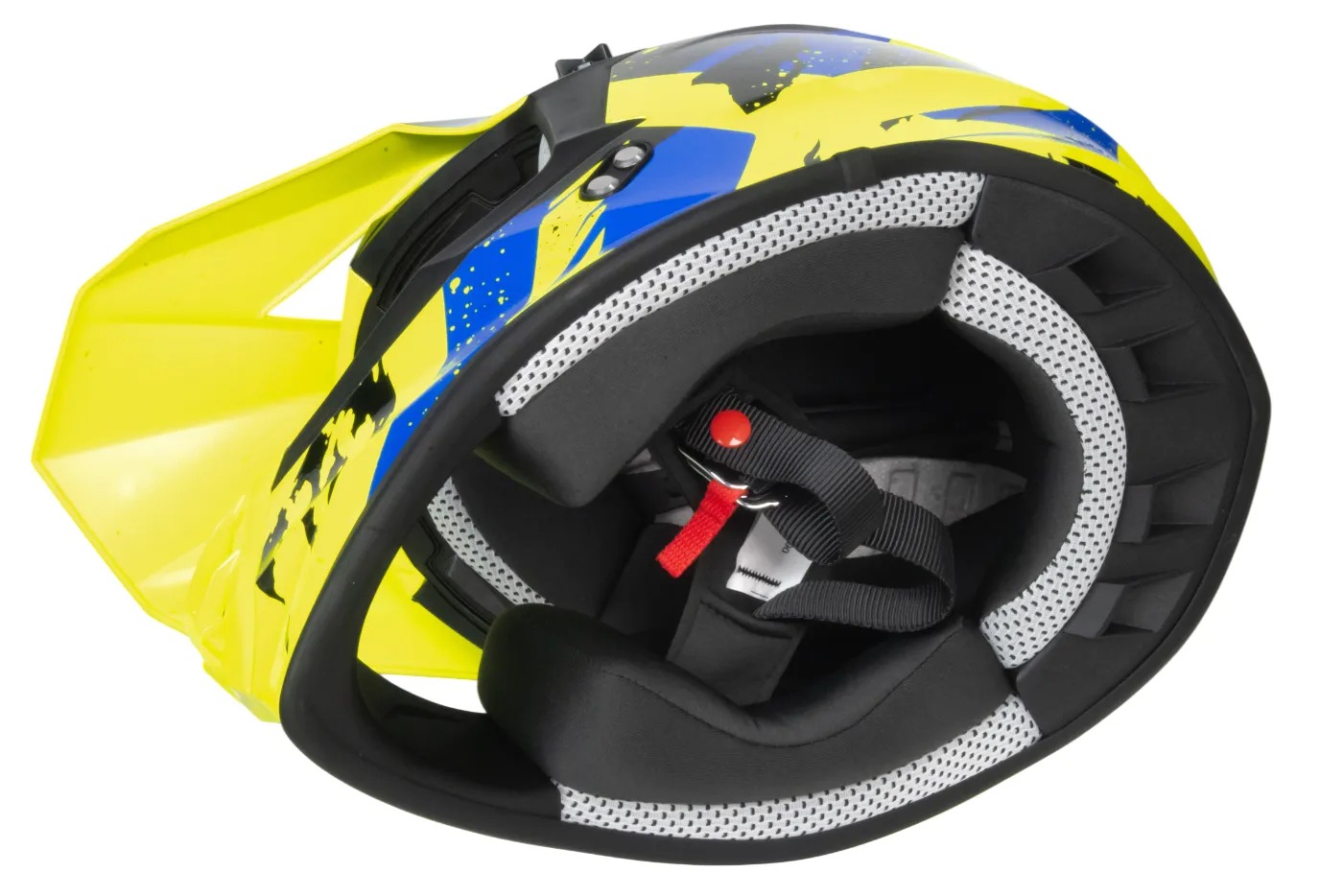 Шлем мото кроссовый GTX 633 №1 (XL) FLUO YELLOW/BLUE BLACK