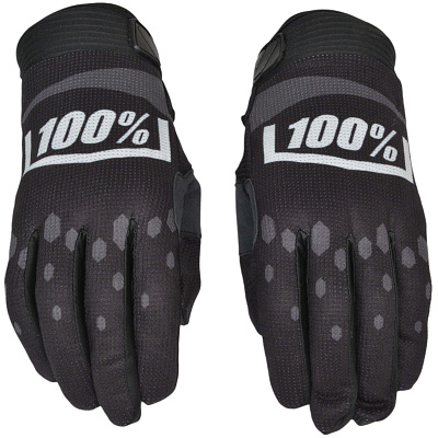 Перчатки мото 100% №6 black/gray (S) мотокросс