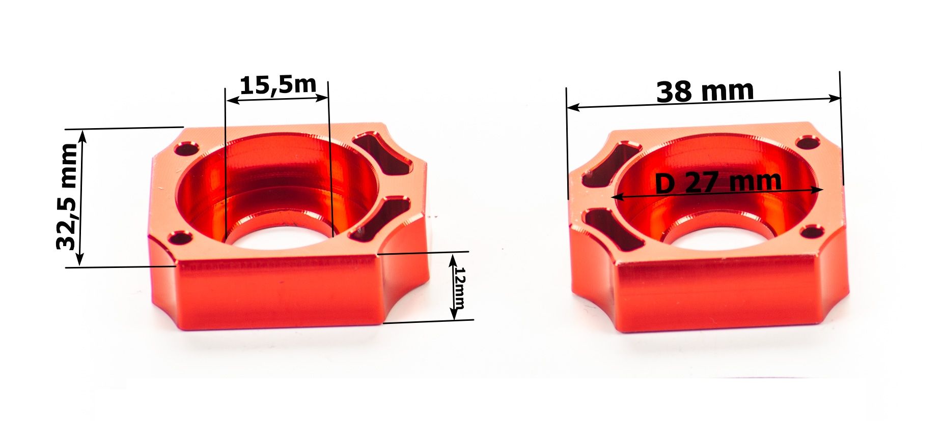 Натяжитель приводной цепи №1 (15mm) CNC красный (компл.)