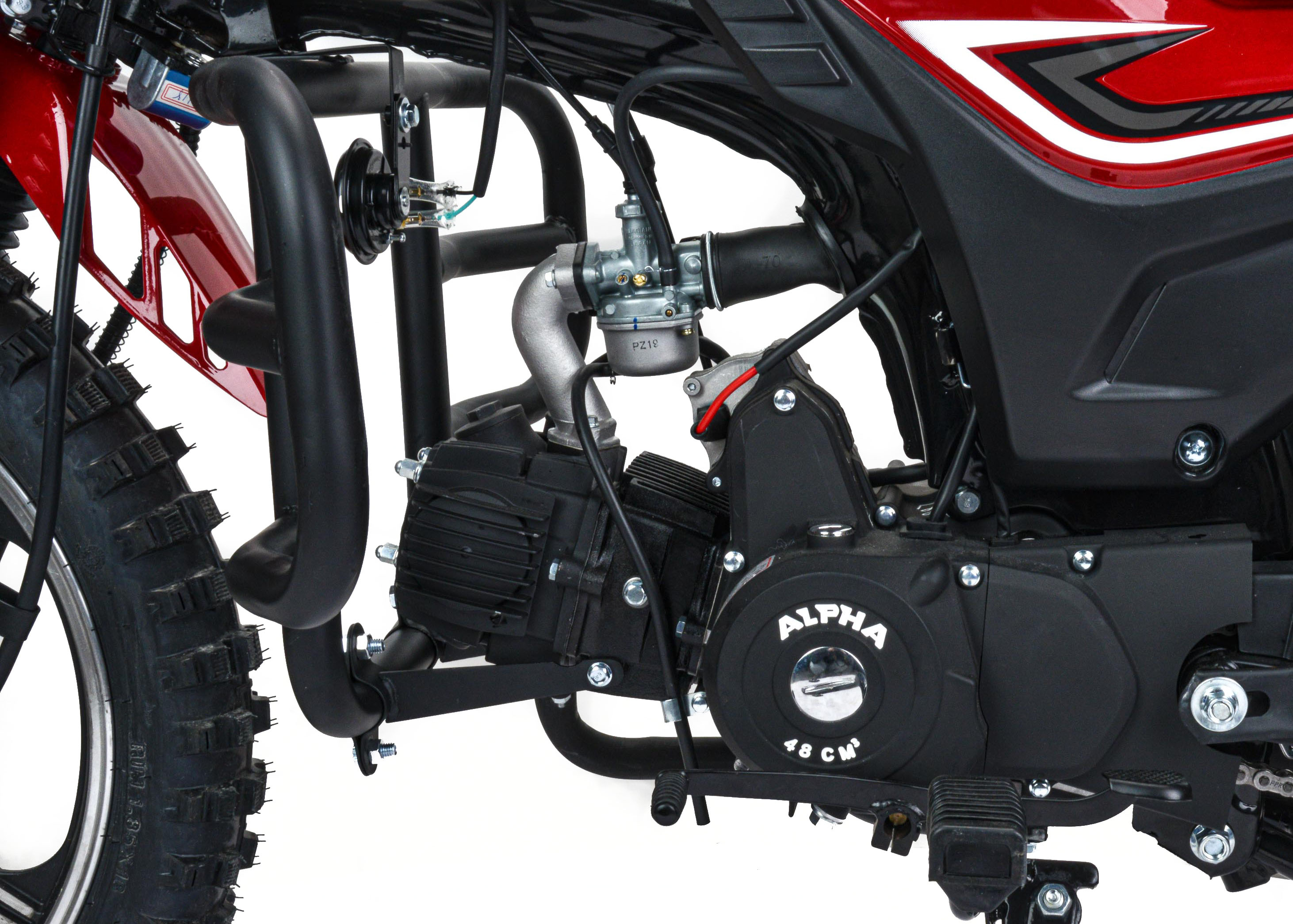 Мопед Альфа RS Forester 11 (LM48-B) красный 18/18 (A)