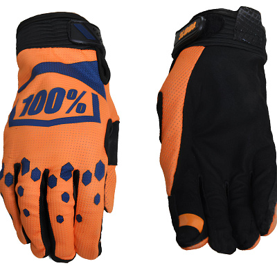 Перчатки мото 100% №4 orange/black (XXL) мотокросс