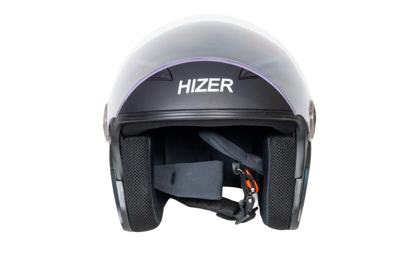 Шлем мото открытый HIZER 219 №2 (M) matte-black