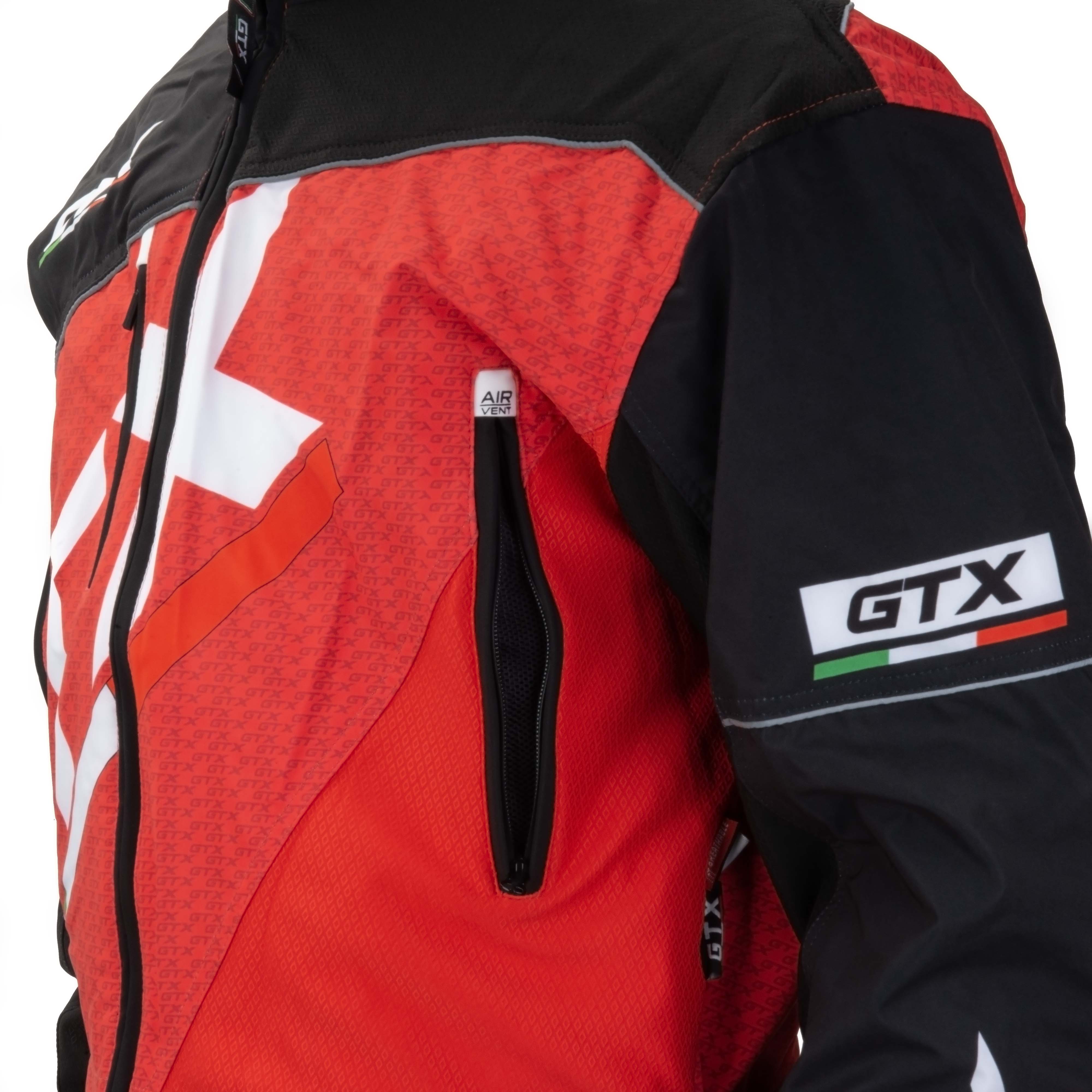 Комбинезон для снегохода GTX №2 black-red (текстиль) (XXL)