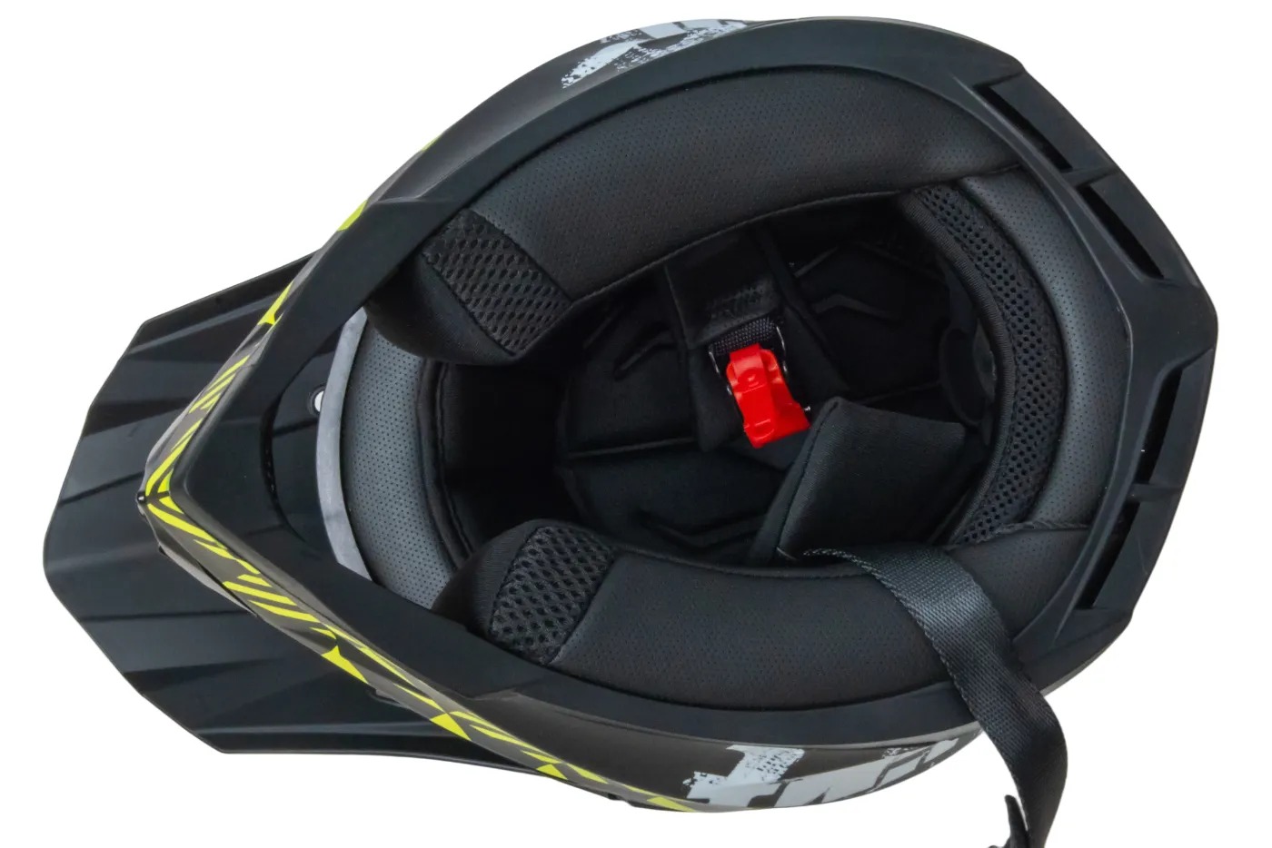 Шлем мото кроссовый HIZER 211 №2 (S)  black/green (подростковый)