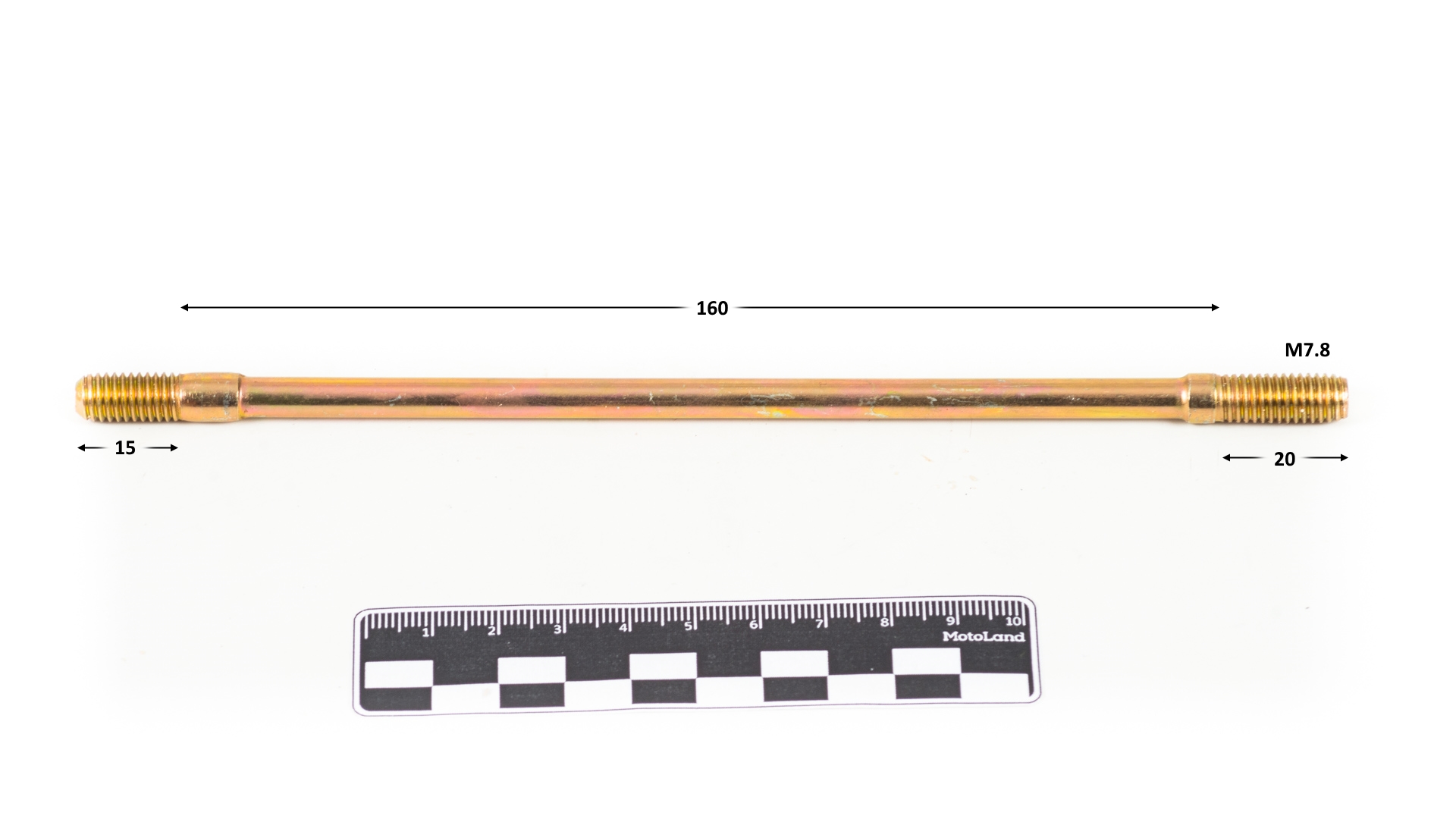 Шпилька цилиндро поршневой группы ( ЦПГ ) 161QMK 200см3 с реверсом 195.5mm/M8 