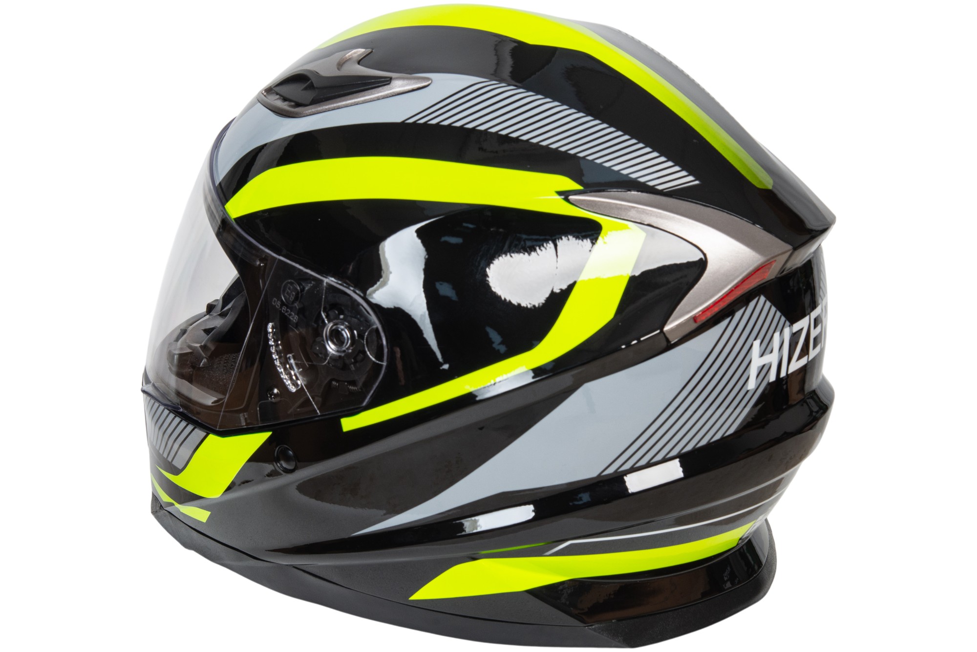 Шлем мото интеграл HIZER B562 №1 (L)  black/yellow