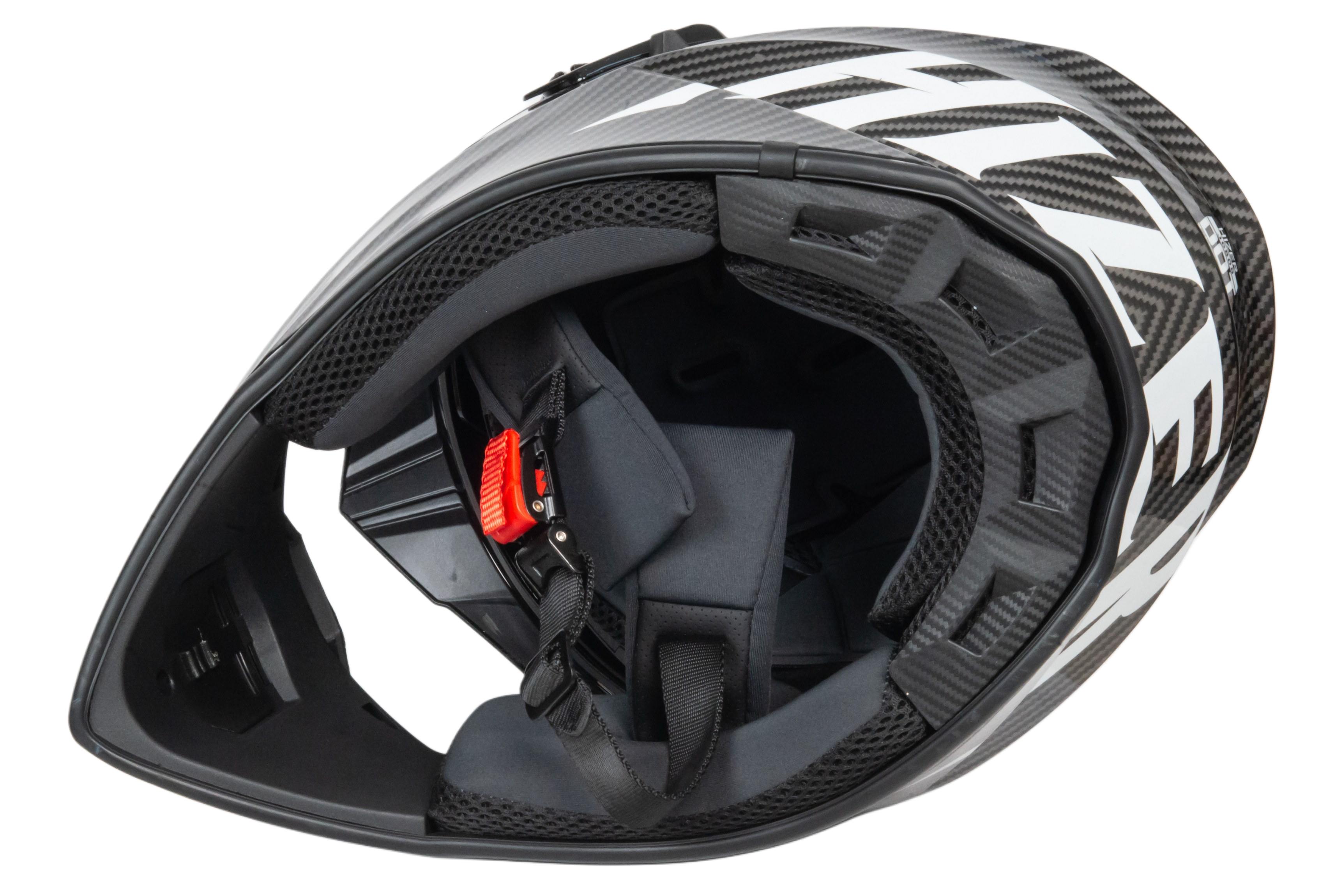 Шлем мото мотард HIZER J6808 №4 (XL) carbon (2 визора)