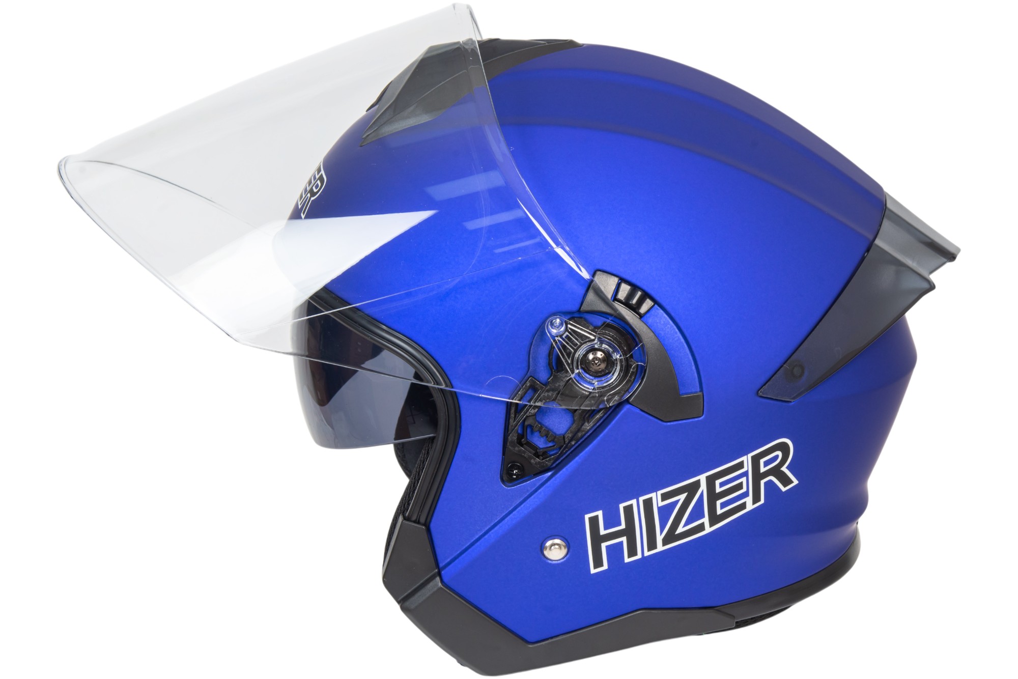 Шлем мото открытый HIZER J232 №2 (M) matte blue (2 визора)
