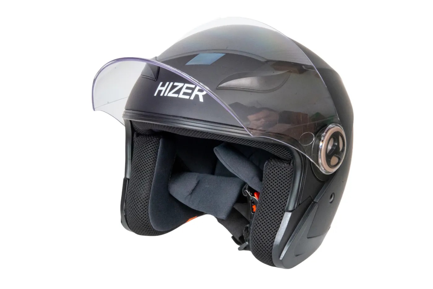 Шлем мото открытый HIZER 219 №2 (L) matte-black