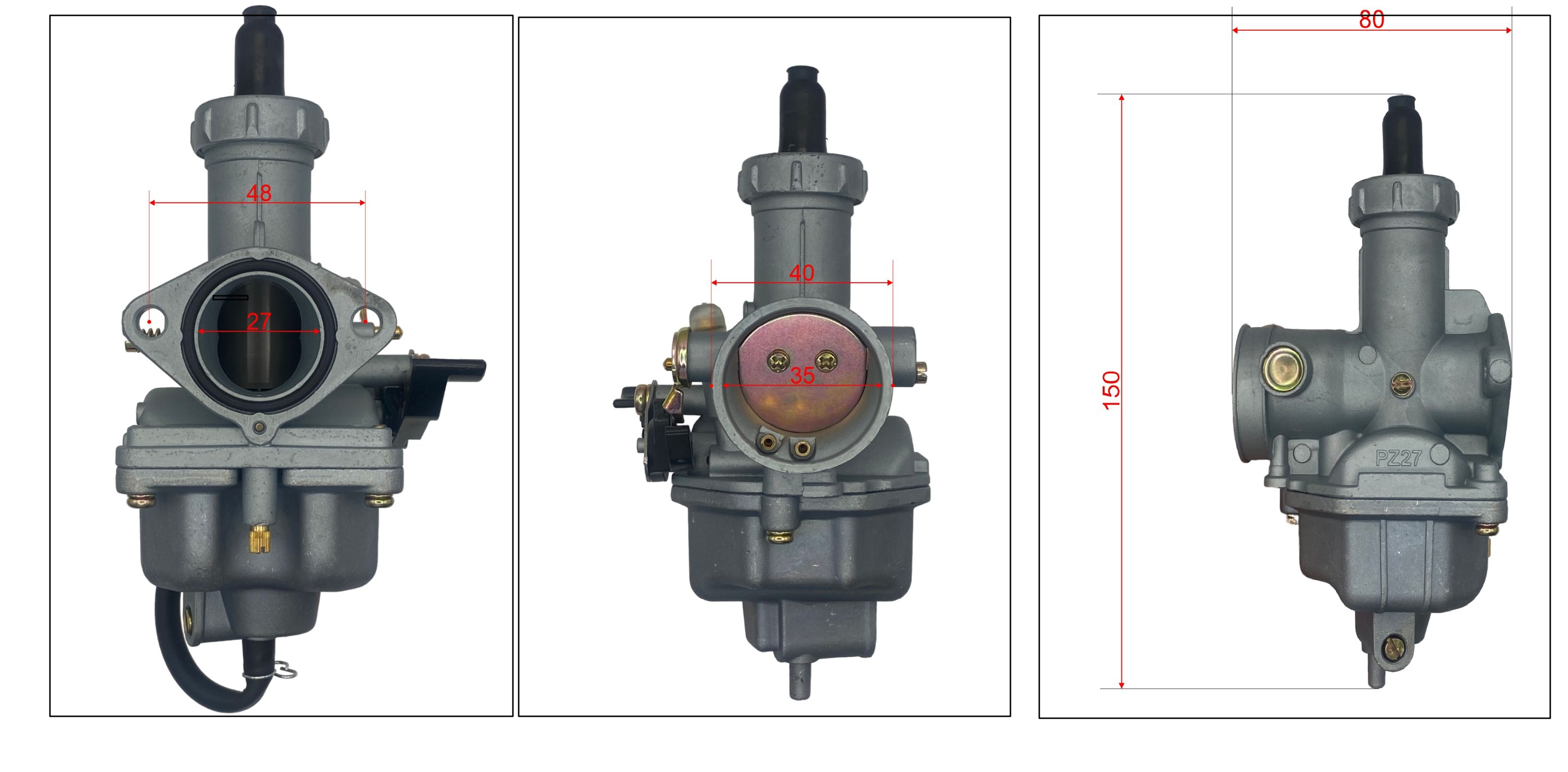 Карбюратор PZ27 161FMJ (CB150D) 162FMJ-B (CG150D-B)