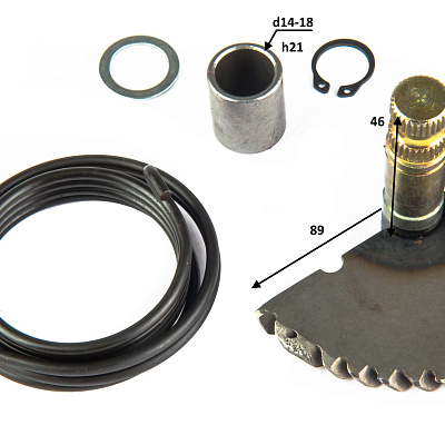 Вал кикстартера с сектором 12" 139QMB 50/80см3