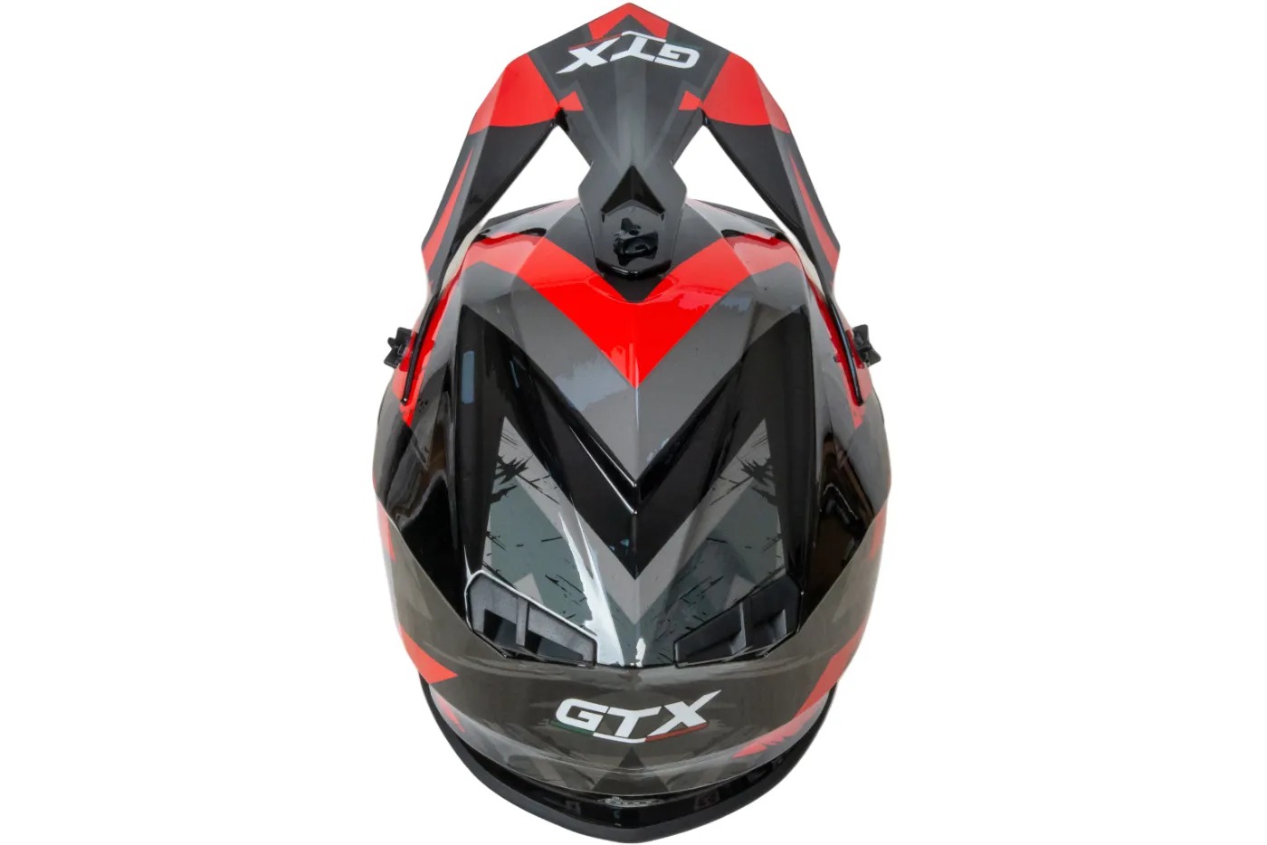 Шлем мото кроссовый GTX 633 №10 (XL) BLACK/RED GREY