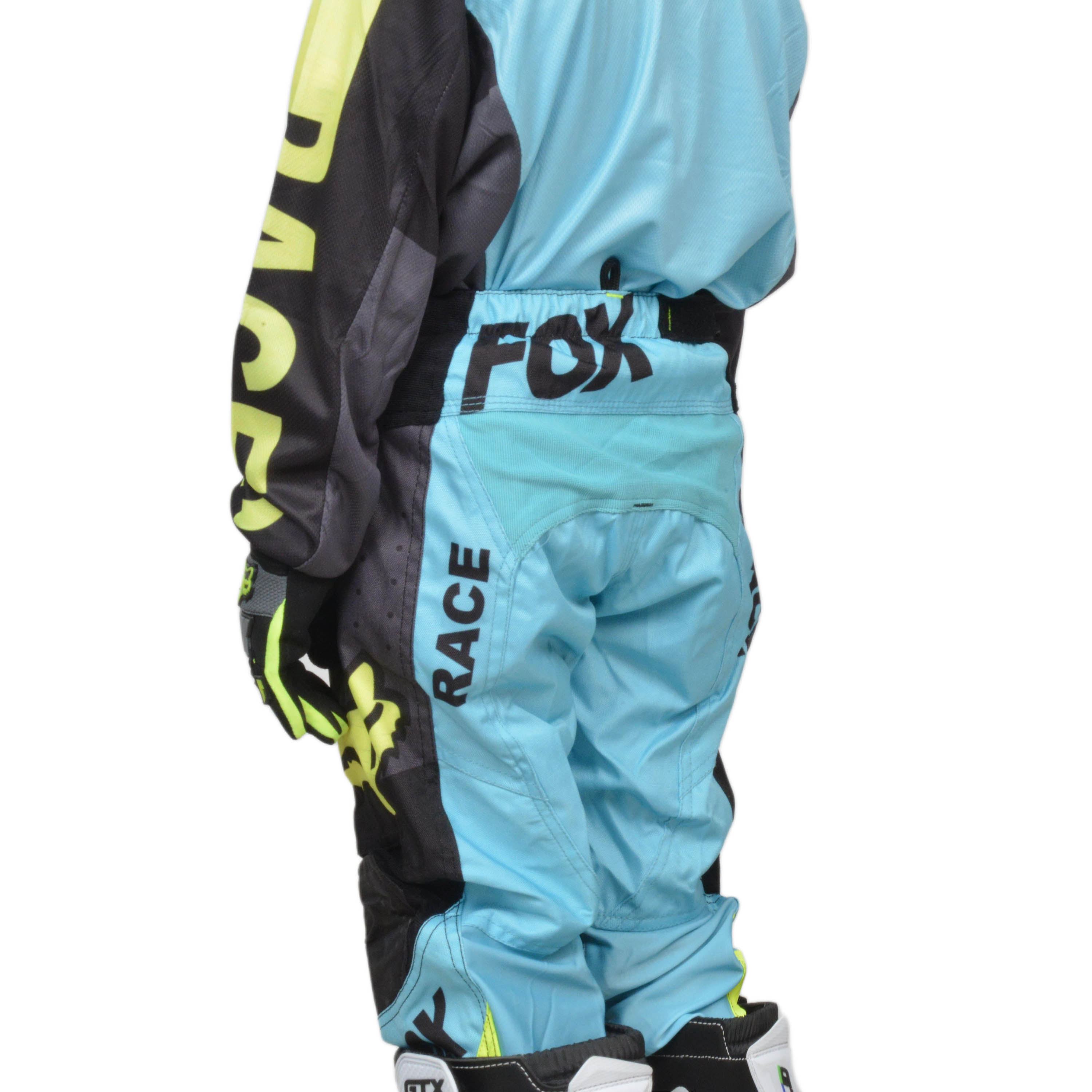 Штаны для мотокросса (детские) FOX №1 / Grey/Neon-Green (рост 145-155 см)